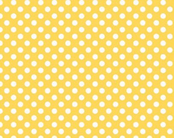 Riley Blake Fabric - 1/2 Metre Small Dots in Yellow