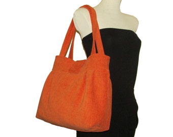 123- bag, purse,color orange, handmade