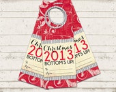 Christmas Wine Gift Tags - Bottoms Up - Instant Download - Holiday Cheer - Printable Designs - Wine Bottle Tags - Wine Accessories Il_170x135