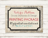 5X7 Professionally Press Printed Invitations - Printed on Cardstock - Quantity 15 - with envelopes Il_170x135