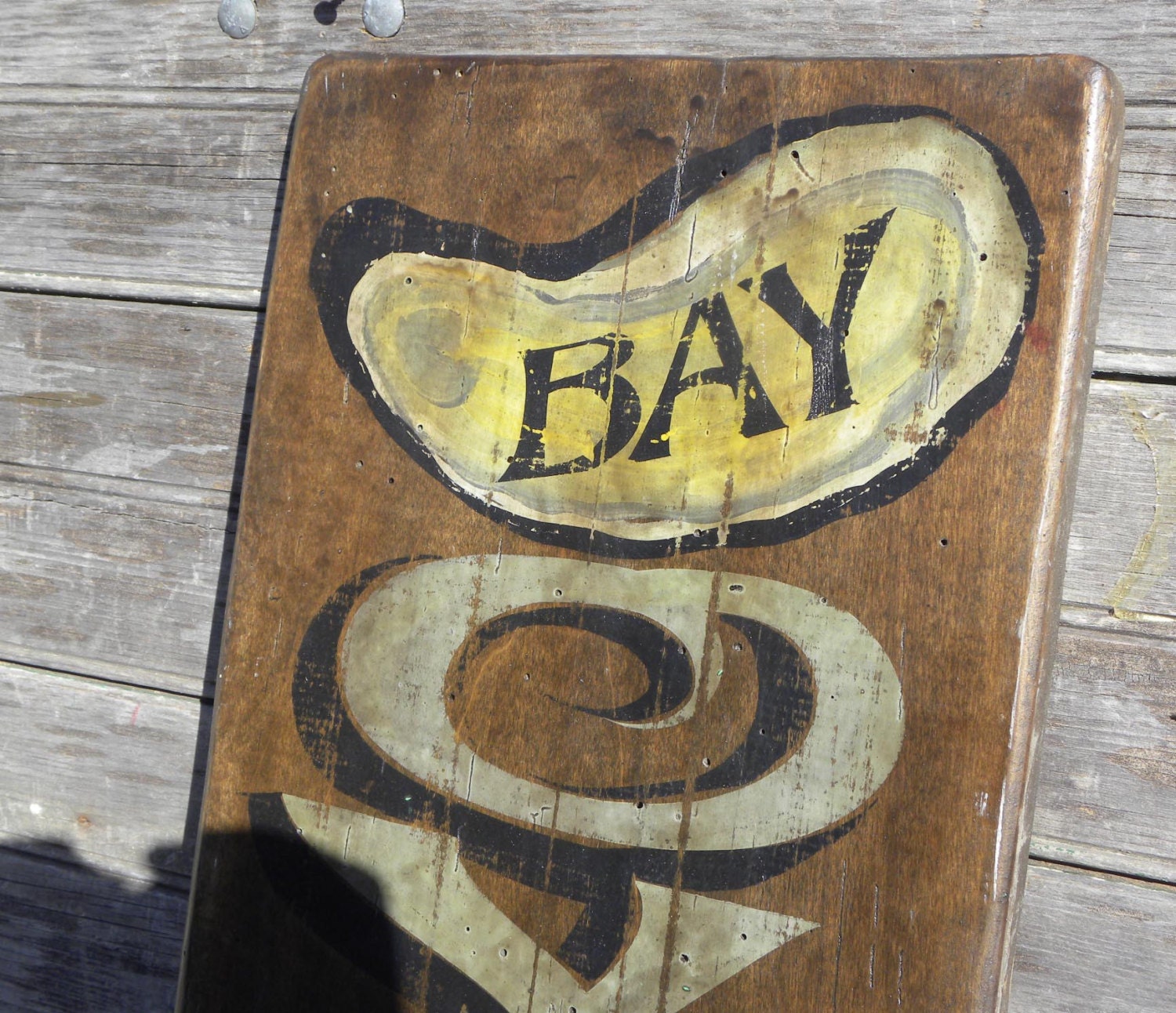 Bay Oyster Sign hand painted original