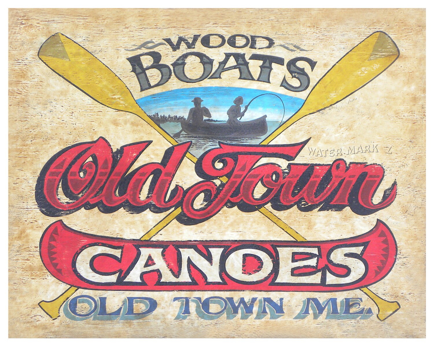 Old Town Canoe Boating Print