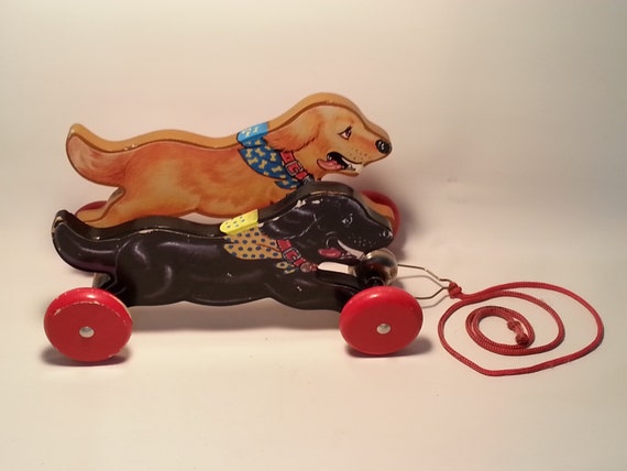 vintage dog pull toy