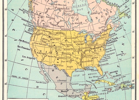 1920s Map Of America East Coast - Map