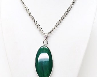 Items similar to Vibrant Oval Agate silver wire wrapped pendant with ...