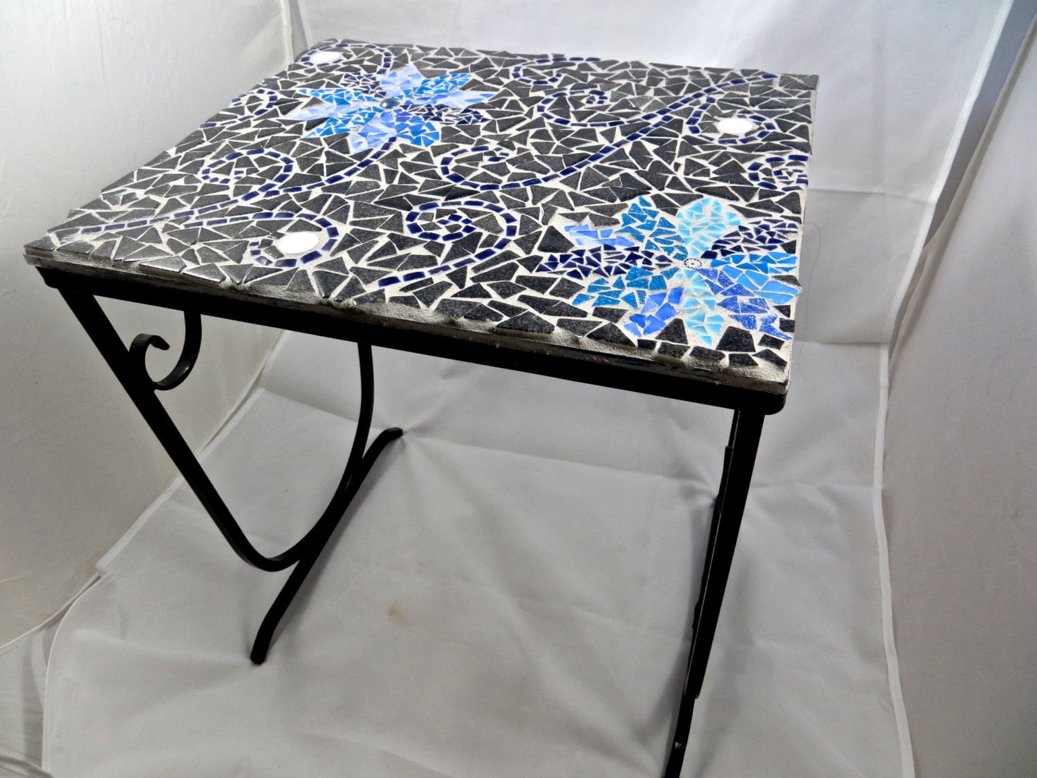 Mosaic side table indoor or outdoor