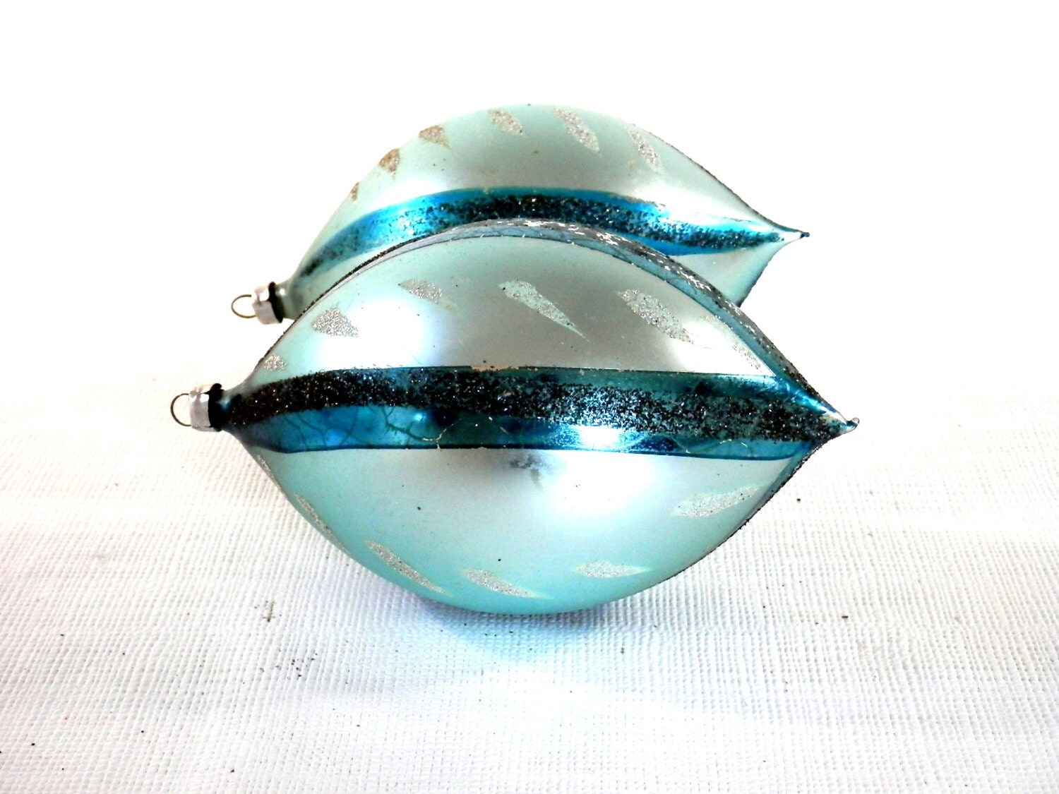 HUGE Blue Mercury Glass Christmas Tree Ornaments by bigbangzero