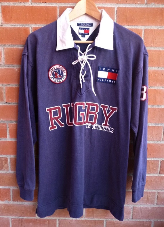 Vintage TOMMY HILFIGER Athletic Rugby by THRIFTEDISABELLE on Etsy