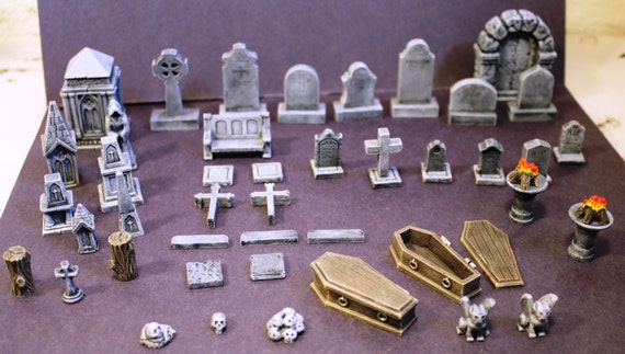 Miniature Game Terrain Graveyard Accessory Kit