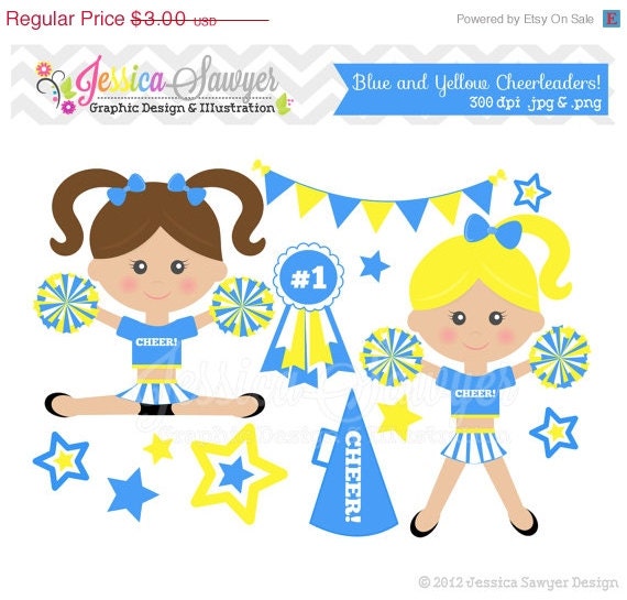 50% OFF - INSTANT DOWNLOAD cheerleader clip art, cheer clipart, cheerleader graphic for invitations, announcements, design Il_570xn