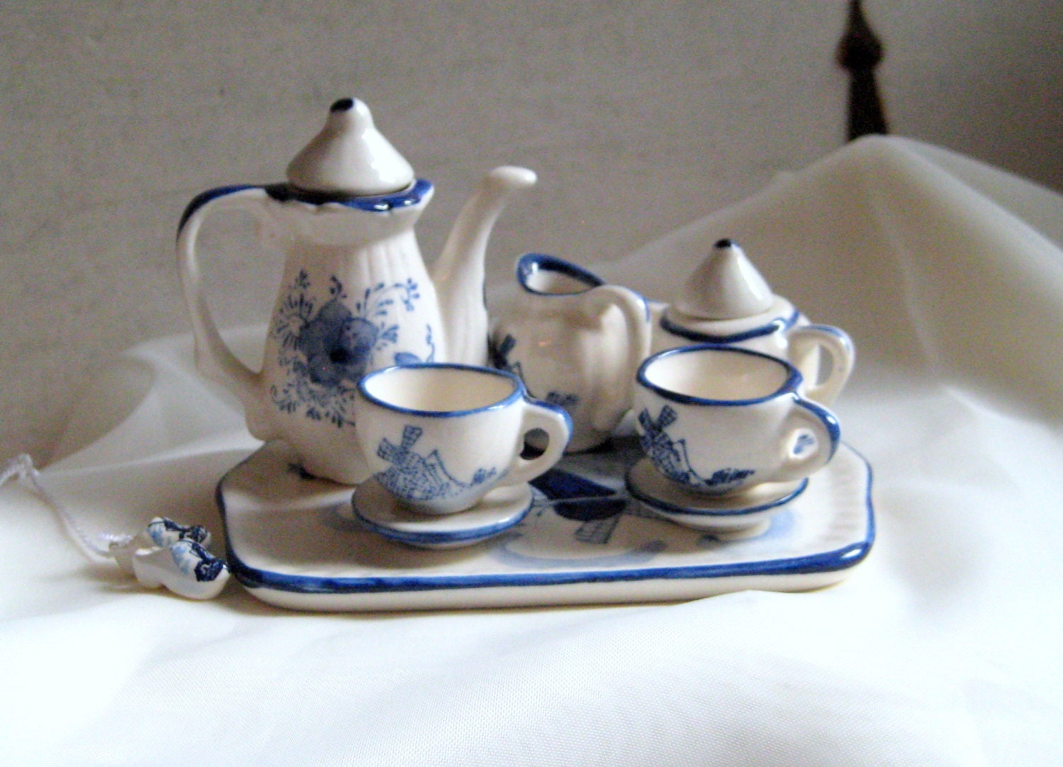 Vintage Delft minature tea set Holland set of by JensVintageStyle