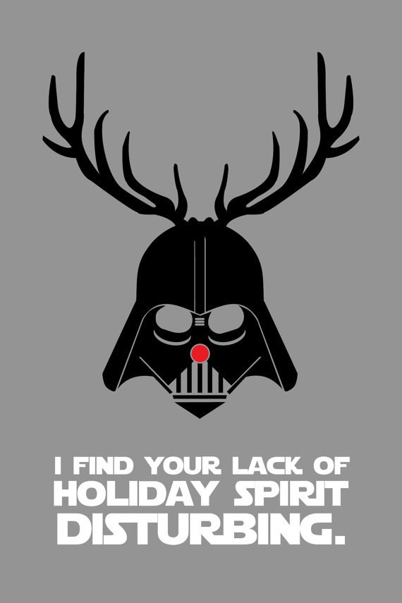 Funny Star Wars Inspired Christmas Card - (Printable or Ecard)