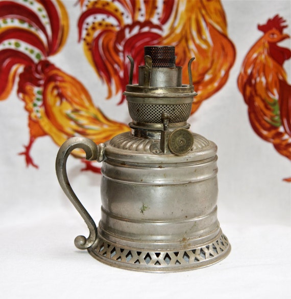 Antique Royal oil lamp...Victorian white light lamp...made in