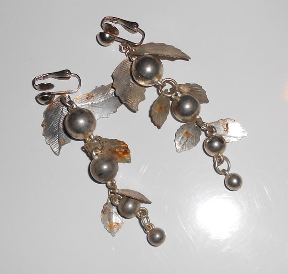 1960s vintage earrings hippie earrings long by TearDropCurio