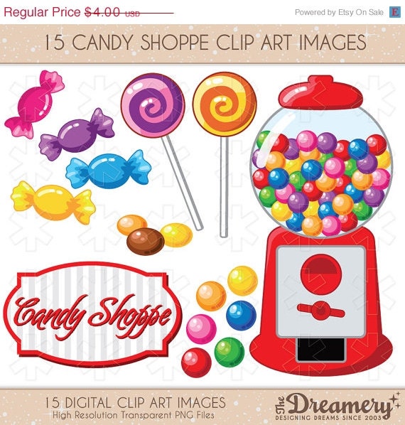 SALE 30% OFF 15 Candy Shoppe Clip Art by TheDreameryDesigns