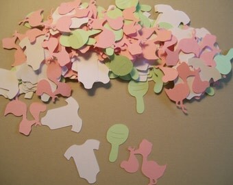 Baby Girl Shower Confetti - Baby Girl Party Confetti - Girl Baby Shower Confetti