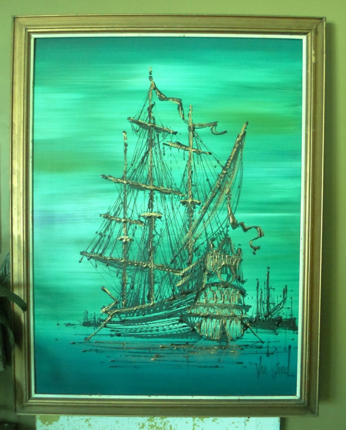 Lee Reynolds Vanguard Studios Ind. 1967 Nautical Painting