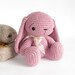 Amigurumi rabbit with floppy ears - Cute toy bunny - Crochet soft toy - Amigurumi animal - Nursery decor or baby toy ST-008