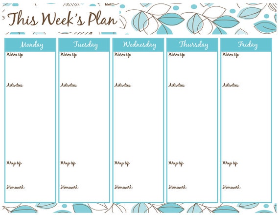 weekly planner