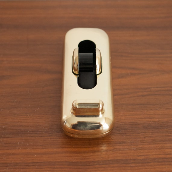 Brass or gold tape dispenser Eldon 1980s glam office