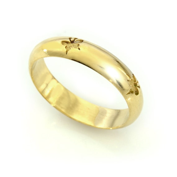 Unique wedding ring, gold ring, women's wedding ring
