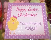 Easter Tags-Easter Sticker-Printable Easter Tags-Easter Chick Girl-Easter Chick-Easter Printable-Easter Tags Girl-Girl Easter Chick with Bow Il_170x135