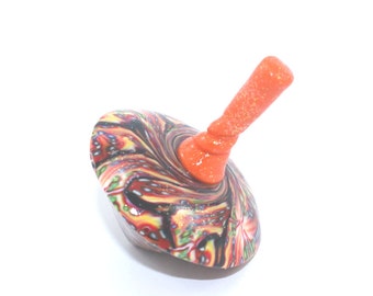 Hanukkah gift idea, Spinning top, colorful unique dreidel, polymer clay spinning top, classic toy for all ages