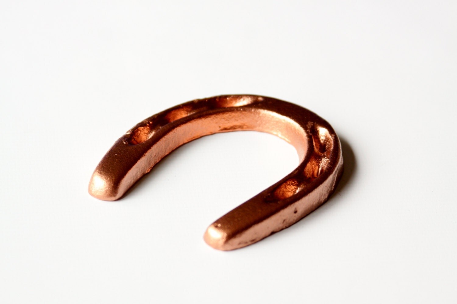 Small Horseshoe Metallic Copper Rustic Western Decor Lucky