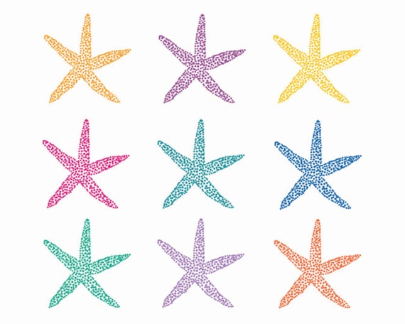 60% OFF SALE Digital Clip Art Ocean Clipart Summer Clip Art Starfish beach, tropical, ocean clipart Il_570xn