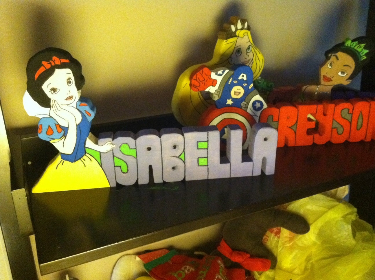 SNOW White character Nameplates Unique NAME plaques made to
