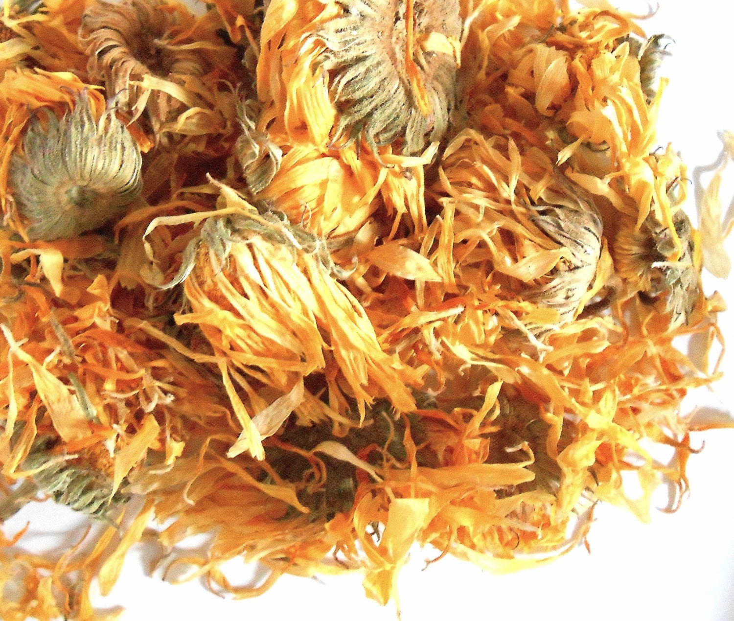 Organic CALENDULA FLOWERS and PETALS Marigold by MORTARandPETAL