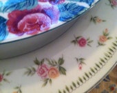 Lovely mismatched vintage china bowl and plate