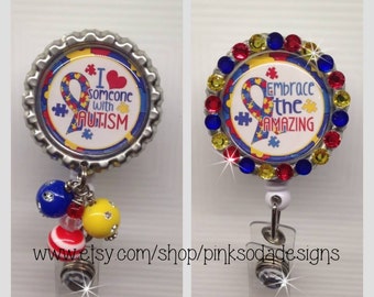 Autism Awareness - Retractable ID Badge Holder