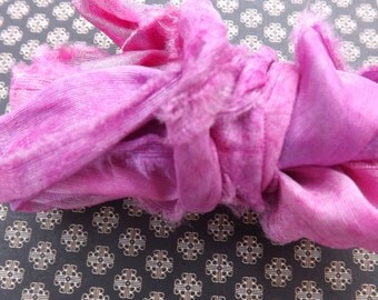 Hand dyed Thai silk ribbon from Scotland