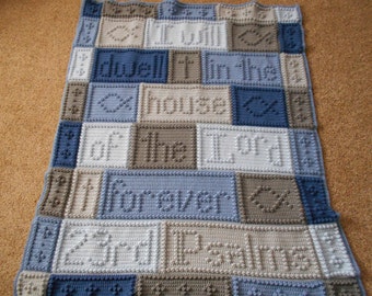 23RD PSALMS pattern for crocheted blanket