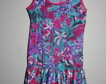 neon tropical dress