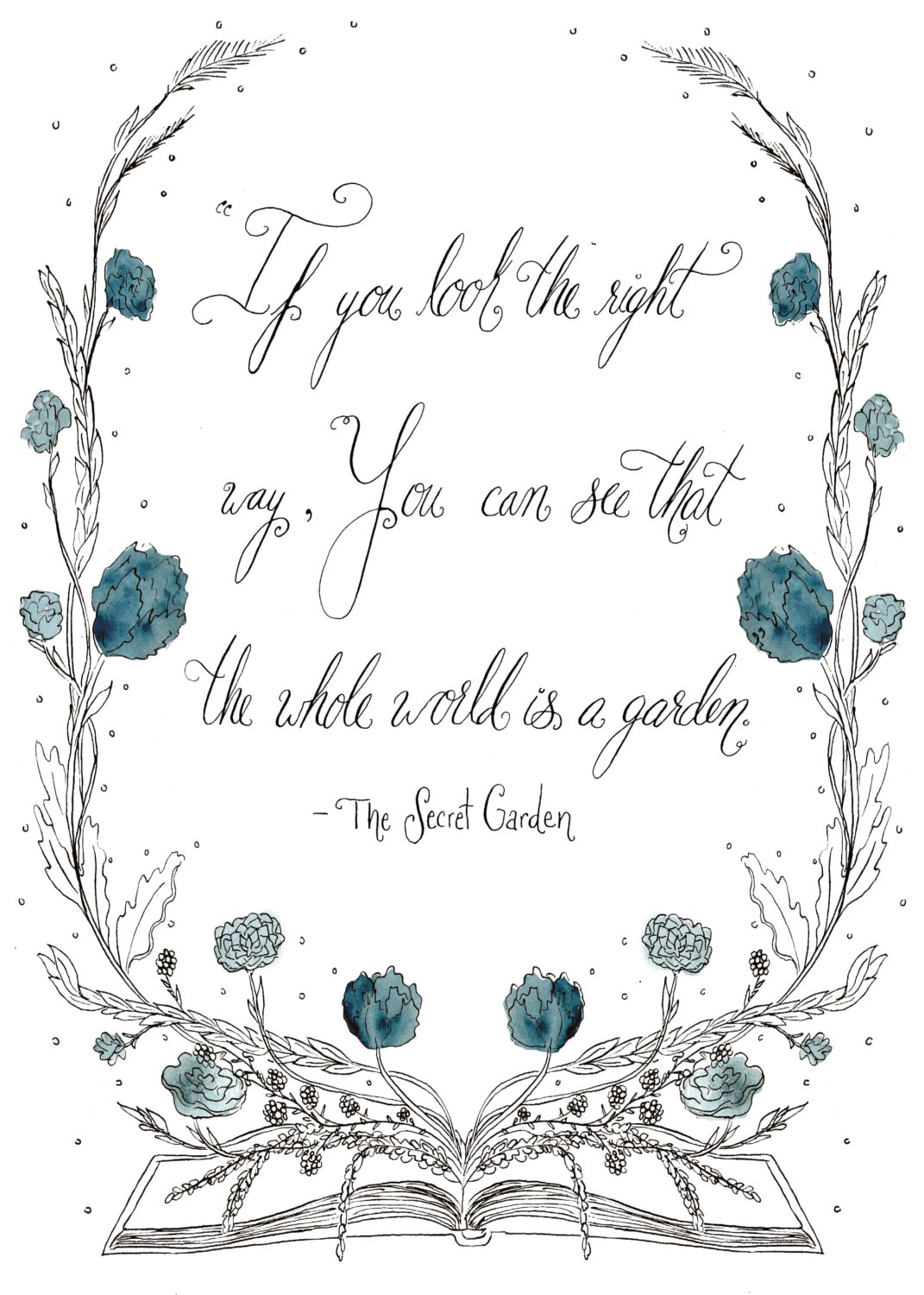 Secret garden quote print