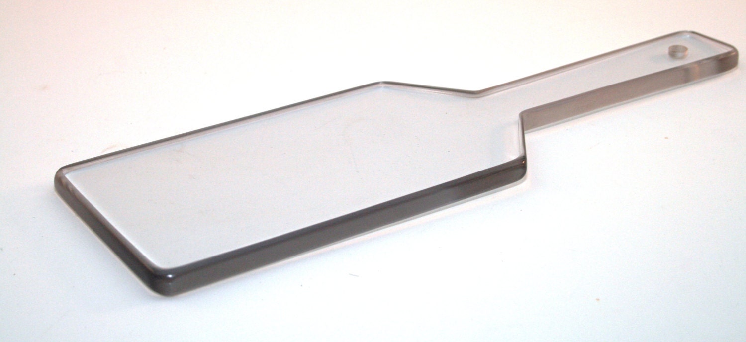 BDSM Clear Lexan OTK Spanking Paddle Wide Stingy Paddle