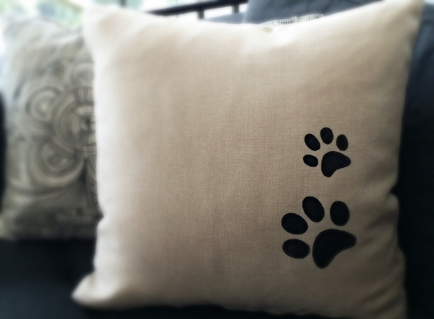 Paw Print Pillow Case by AMorbidTale on Etsy
