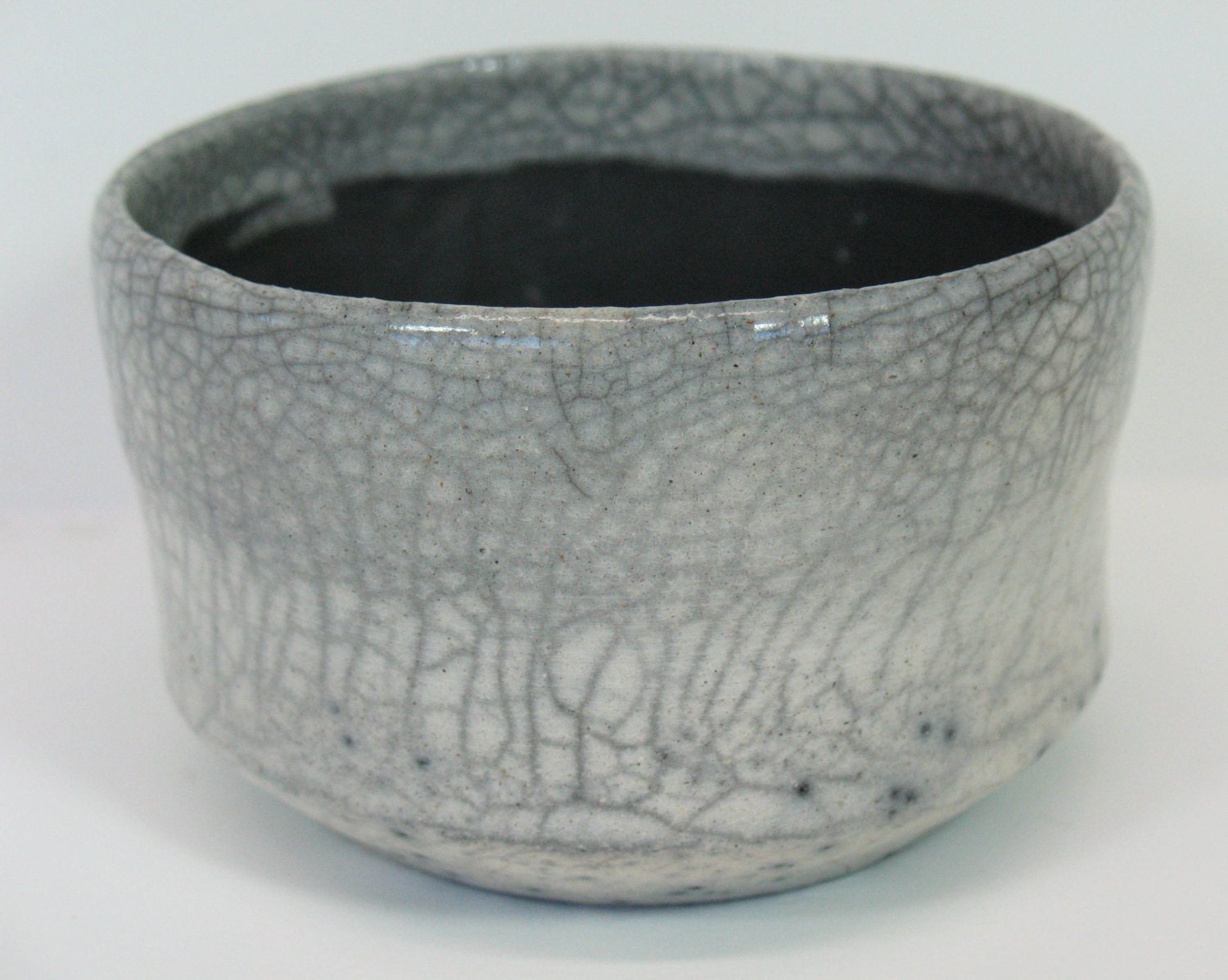 Gray Vase Grey Pottery Crackle Glaze Home Decor by MicheleACaron
