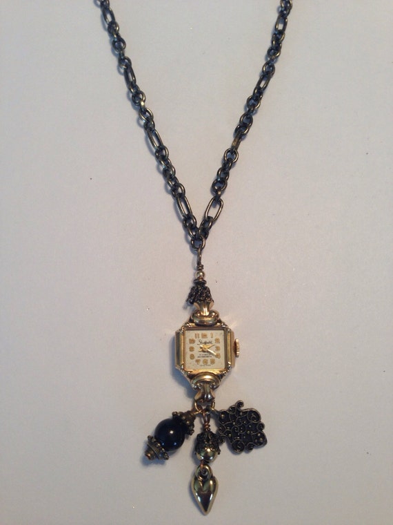 Sheffield Vintage Watch Necklace by Silverwarelady2 on Etsy