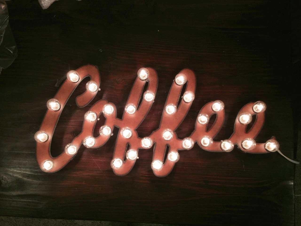 COFFEE Marquee Lighted Light Sign made of by TheRusticBarnAZ