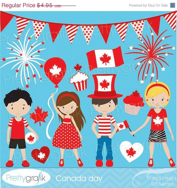 40% OFF SALE Canada day clipart commercial use, vector graphics, digital clip art, digital images - CL537 Il_570xn