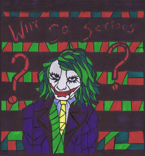 Items similar to Stained Glass Joker Print on Etsy