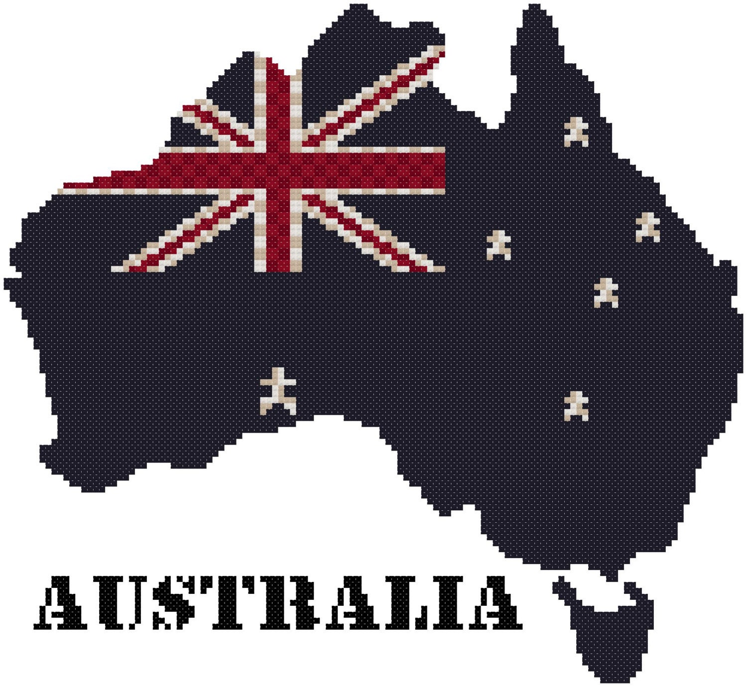 Australia Stars Cross Stitch