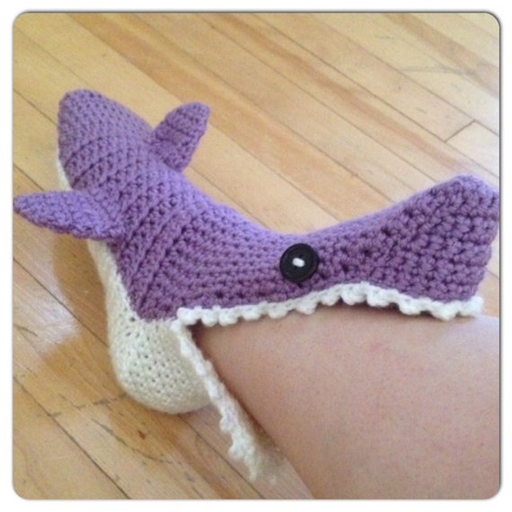 Crochet baby Shark Slipper Socks with by WoolyKnitsandCrochet