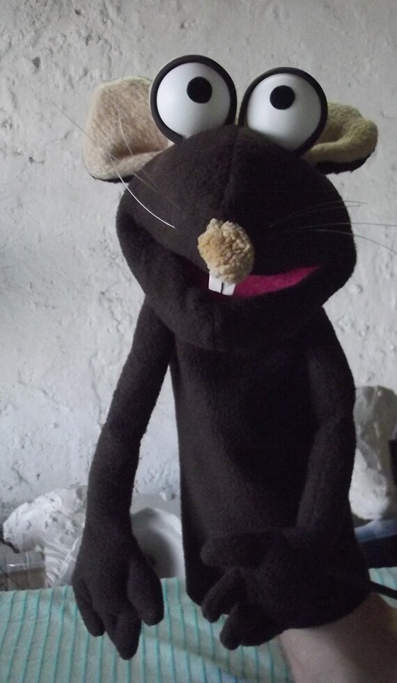 rat hand puppet by on Etsy