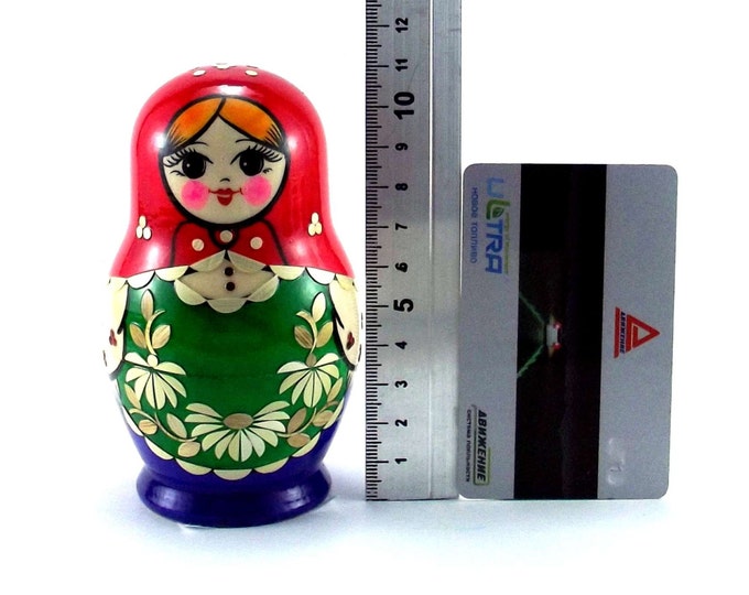 Nesting Dolls 6 pcs Russian matryoshka Babushka doll for kids set Wooden stacking authentic genuine toys Birthday gift for mom Inlaid