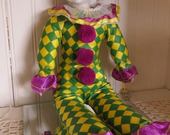 mardi gras porcelain jester