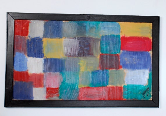 Abstract Patchwork Color Block Painting by Jay by RevolverSeattle